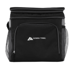 Ozark Trail Soft-Sided 24-Can Cooler, 19 QT Capacity, Black