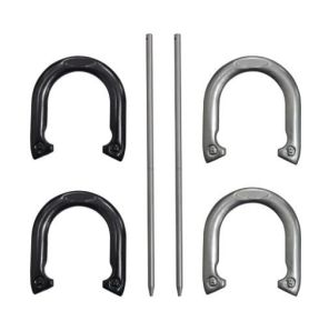 Solid Iron Horseshoes, Outdoor Tossing Game, 4 Piece Count, for All Ages, by MinnARK