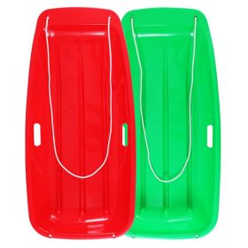 2pcs 88*42*11cm Plastic Snow Sled Red Green