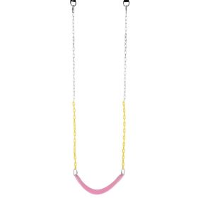 Heavy Duty Swing Seat Set Accessories Replacement Swings Slides Gyms Outdoor Pink