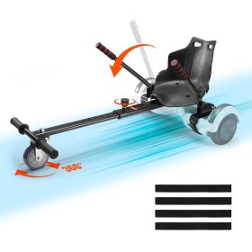 VEVOR Hoverboard Seat Attachment, Compatible with All 6.5" 8" 8.5" 10" Hoverboards, Grips Control, Adjustable Frame Length and 220 LBS Load Capac