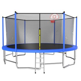 16FT Trampoline with Balance Bar & Basketball Hoop&Ball, 1.5MM Thickened Recreational Trampoline for Adults & Kids