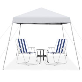 10 x 10 Feet Outdoor Instant Pop-up Canopy with Carrying Bag (Color: White)
